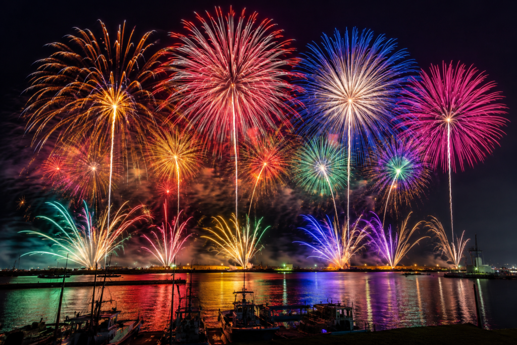現在の画像: 那珂湊海上花火大会