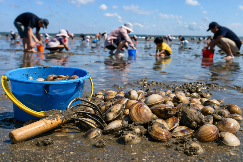 鉾田市・大竹海岸の潮干狩り体験