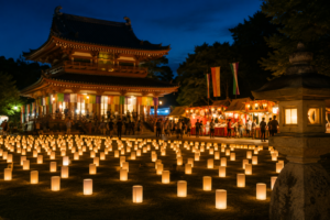 【2026】潮来市・潮音寺万燈会｜万燈と屋台・奉納行事を楽しむ夏の夜