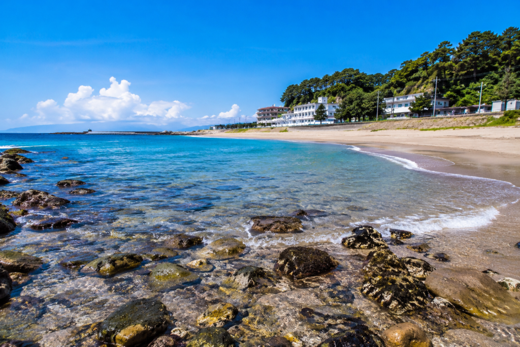 現在の画像: 日立市・会瀬海水浴場