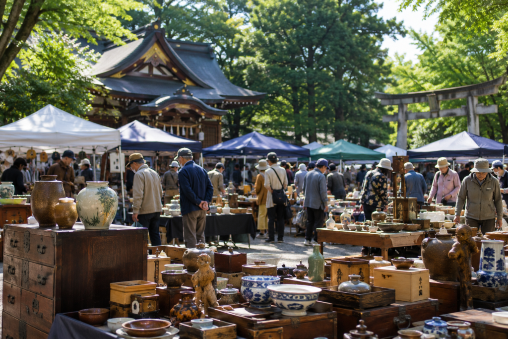 現在の画像: 常総市 一言主神社骨董市