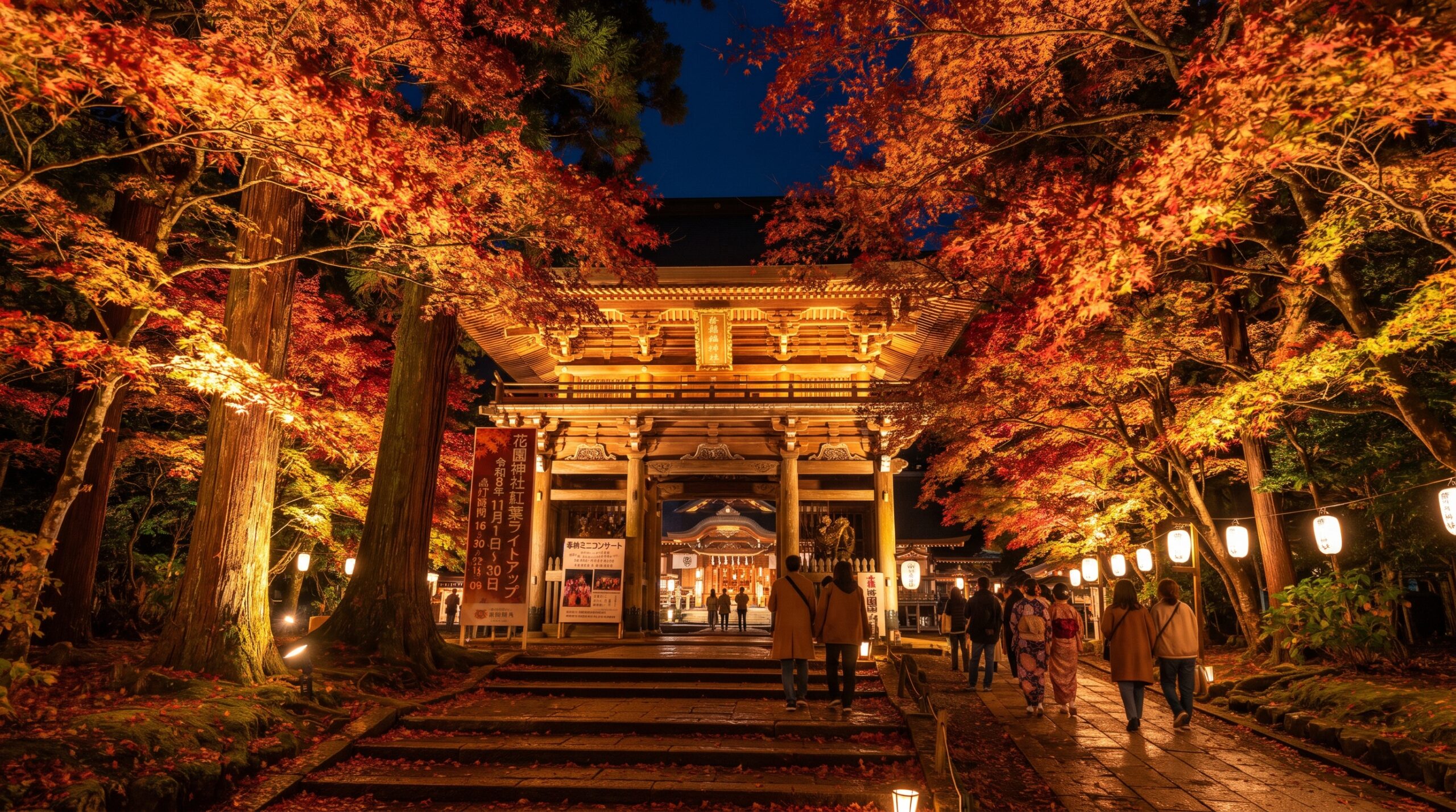 花園神社紅葉ライトアップ