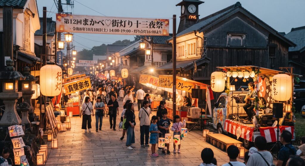 桜川市｜まかべ♡街灯り十三夜祭
