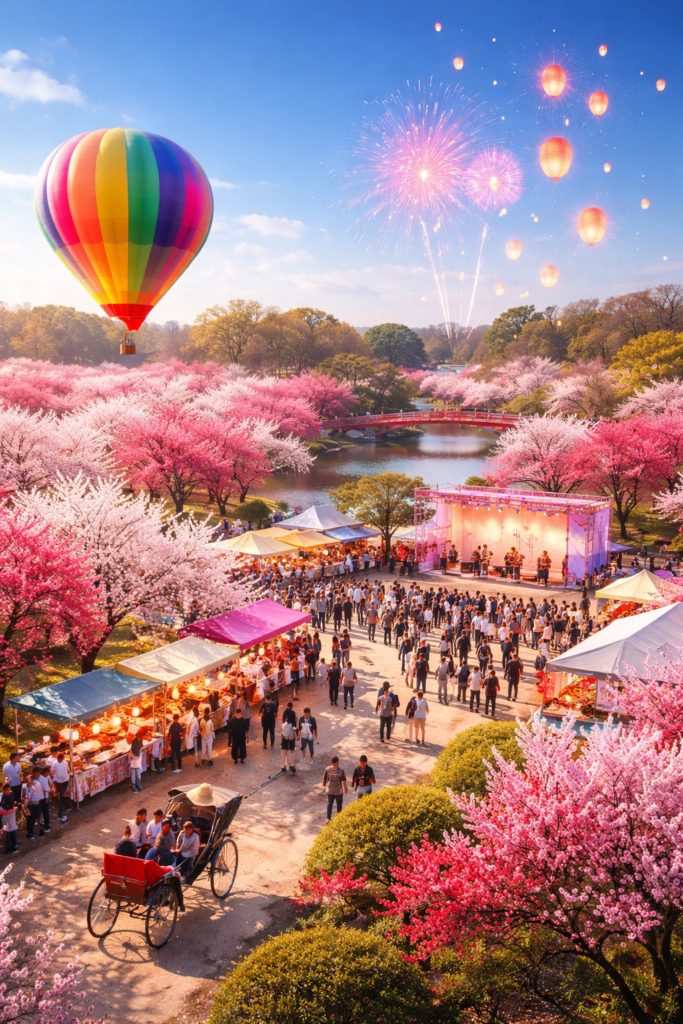 現在の画像: 古河桃まつり