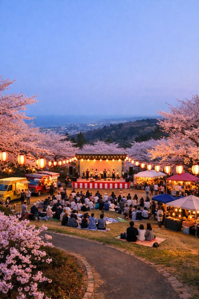 現在の画像: 十王パノラマ公園さくらイベント