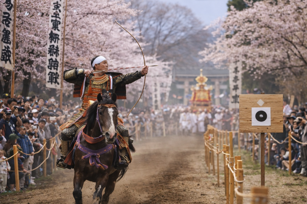 現在の画像: 日枝神社流鏑馬祭