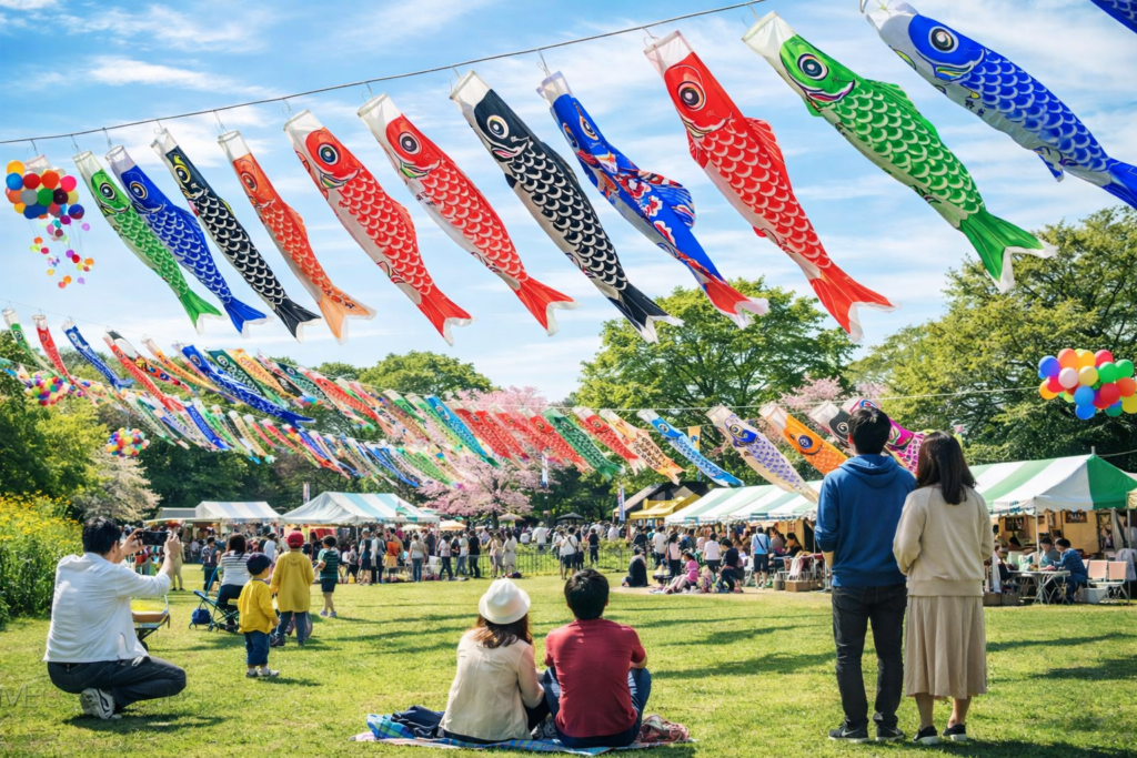 現在の画像: 高野こいのぼりまつり