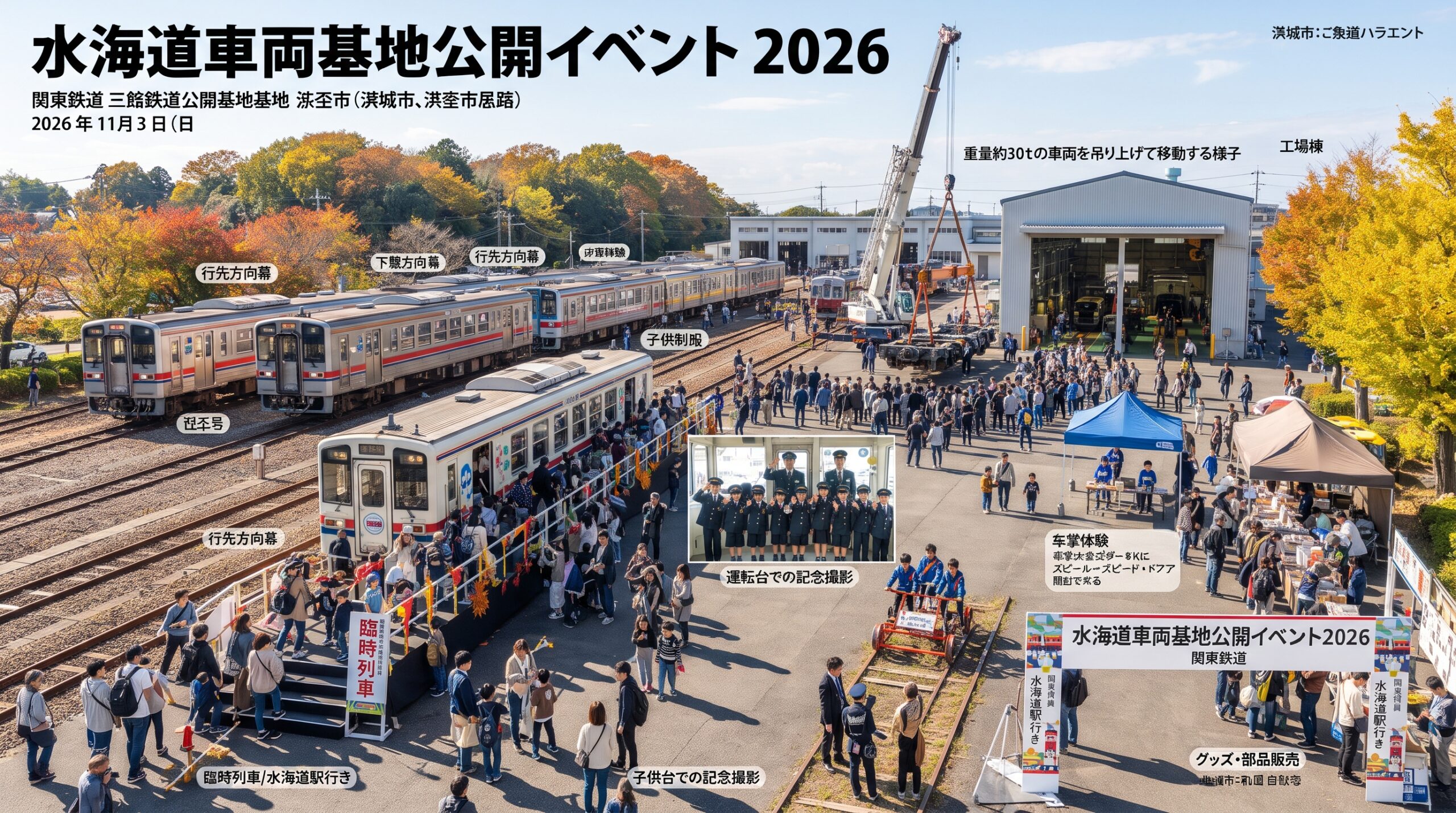 常総市・水海道車両基地公開イベント