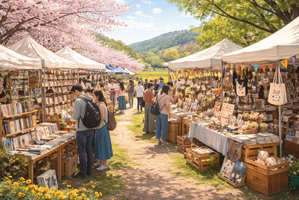 現在の画像: 笠間・春丘の上古本市
