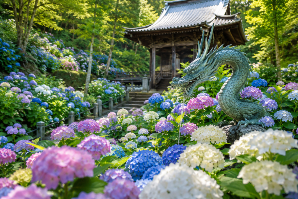 現在の画像: 二本松寺あじさいまつり
