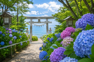 酒列磯前神社あじさい詣