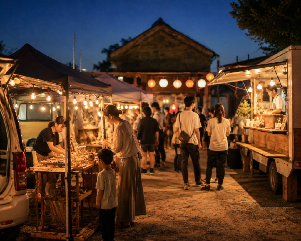 現在の画像: まかべ夜市