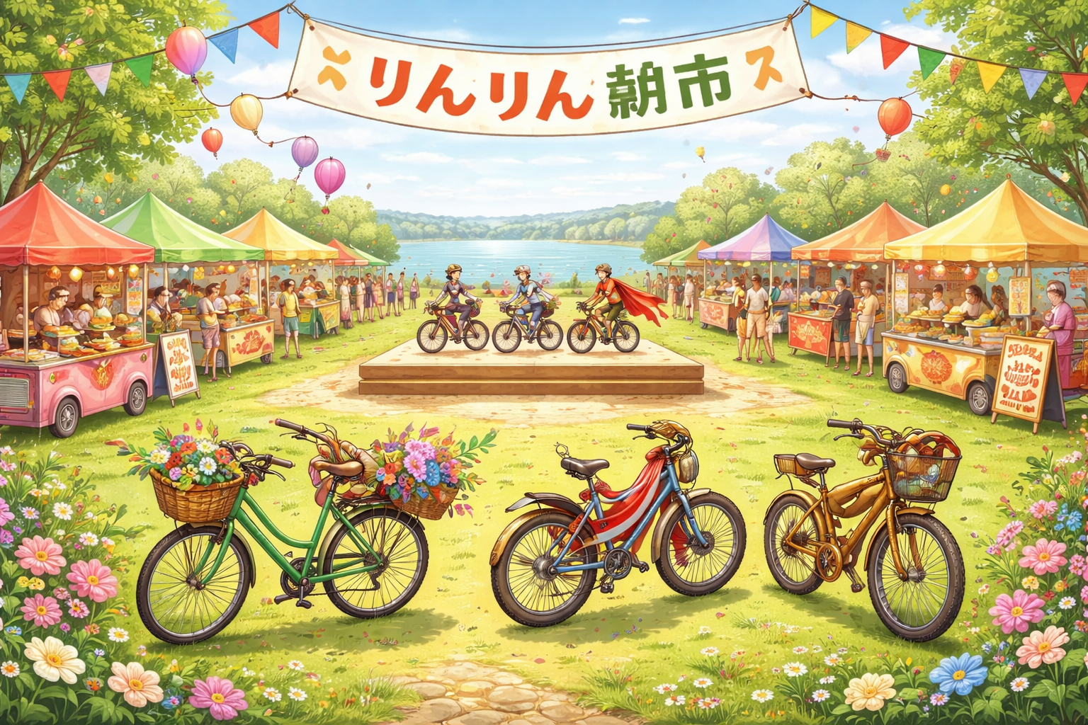 阿見町「サイクル＆グルメ りんりん朝市」