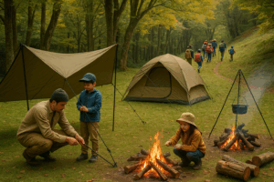 焚き火の森の冒険キャンプ