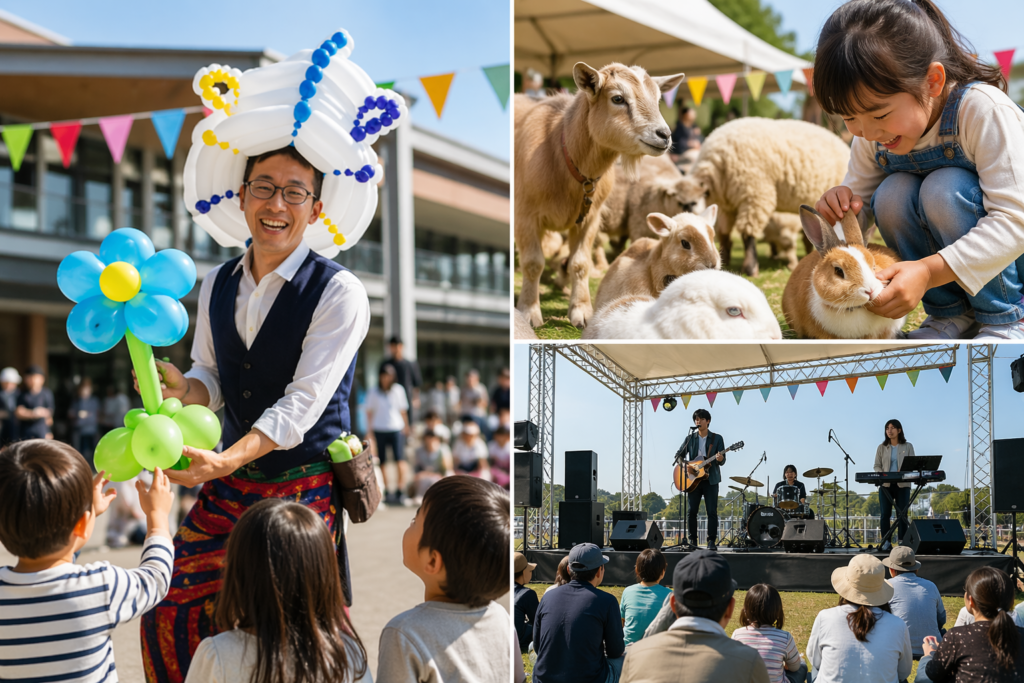 現在の画像: バルーン＆移動動物園＆音楽フェス開催