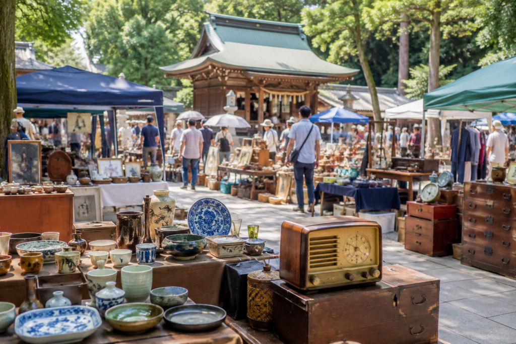 現在の画像: つくば市 金村別雷神社フリーマーケット&骨董市