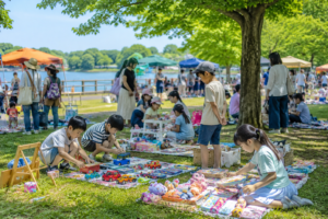 水戸市・千波湖ふれあい広場キッズフリマ