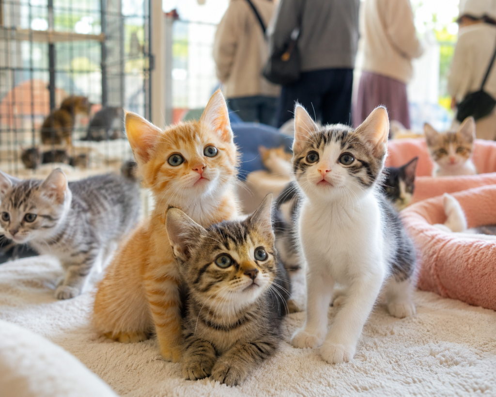 行方市の保護猫譲渡会
