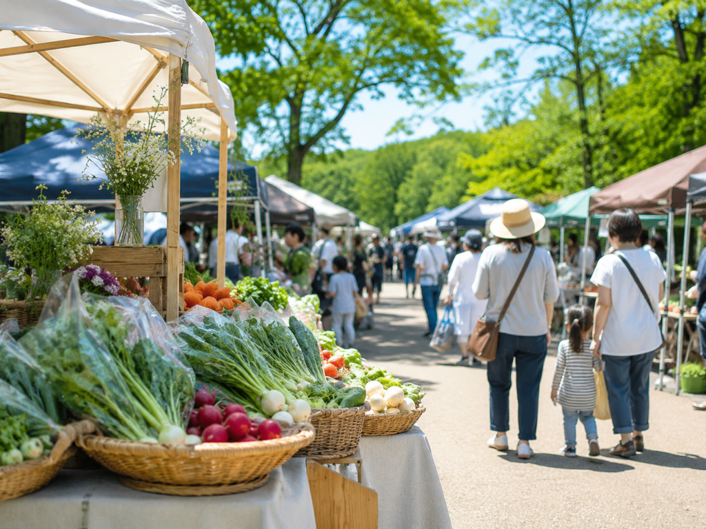古河市・公園朝市